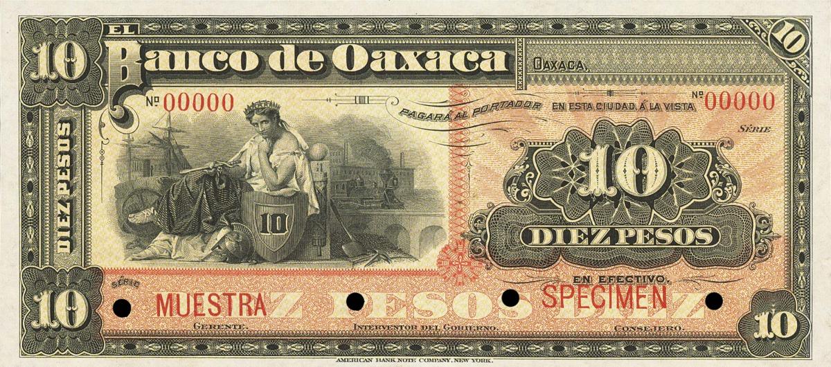 Front of Mexico pS372s: 10 Pesos from 1903