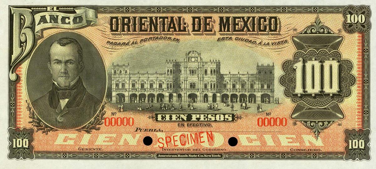 Front of Mexico pS385s: 100 Pesos from 1901