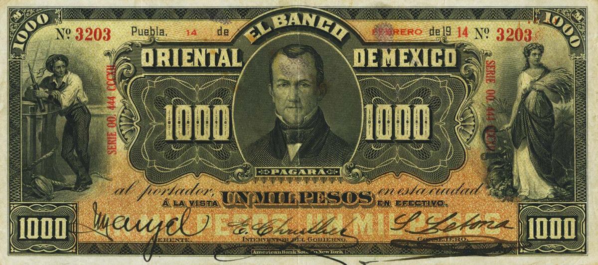 Front of Mexico pS387b: 1000 Pesos from 1901