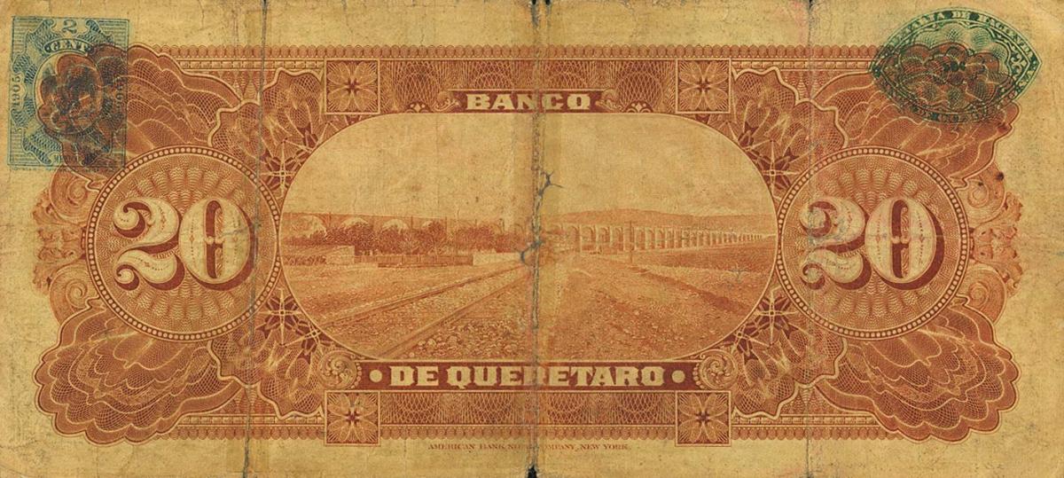 Back of Mexico pS392a: 20 Pesos from 1903