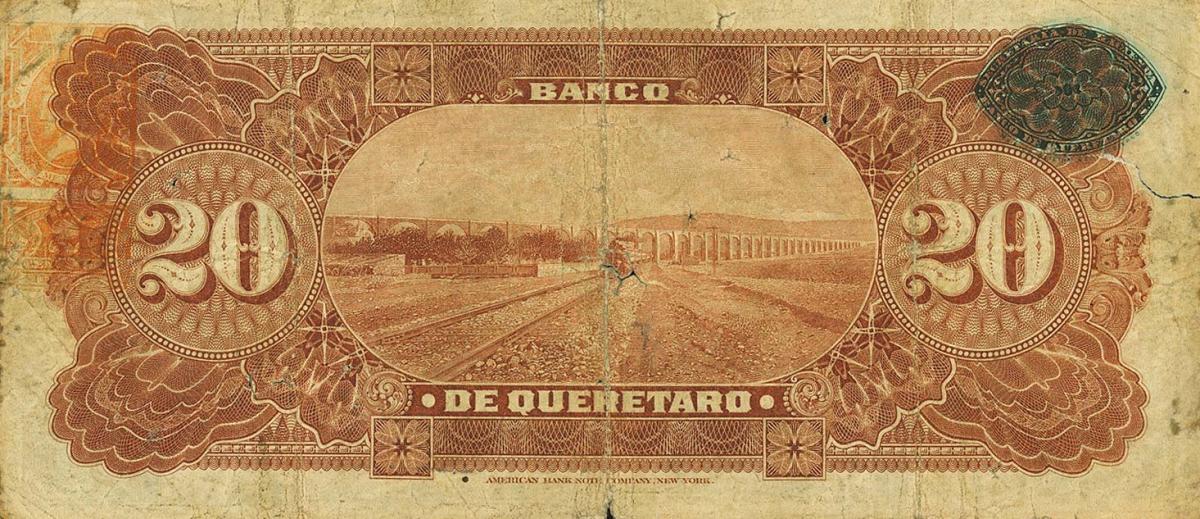 Back of Mexico pS392c: 20 Pesos from 1903