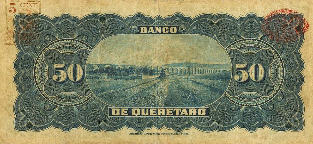 Back of Mexico pS393b: 50 Pesos from 1903