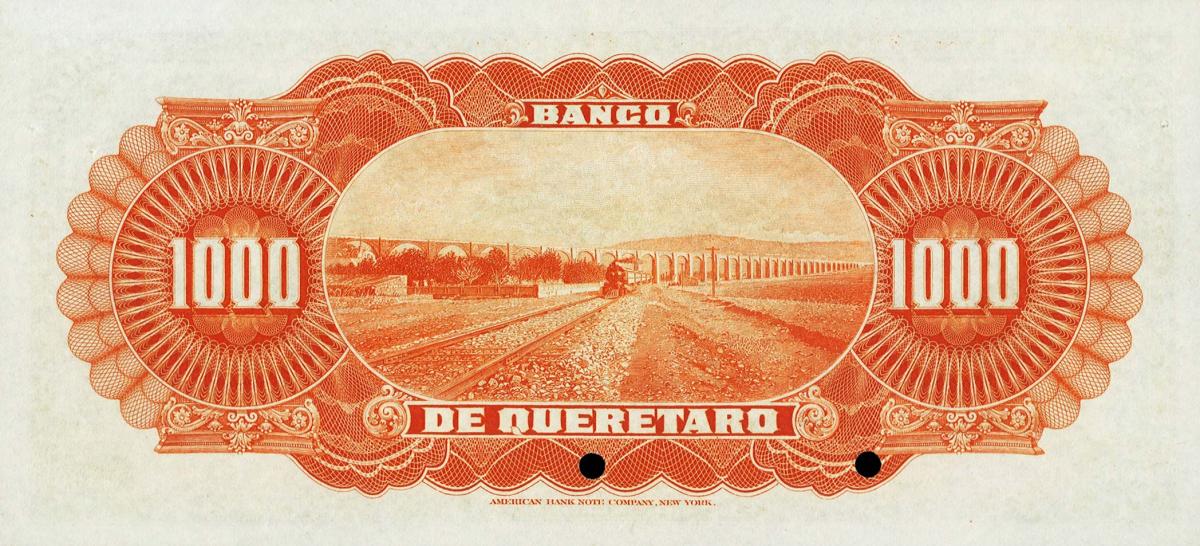 Back of Mexico pS396s: 1000 Pesos from 1903