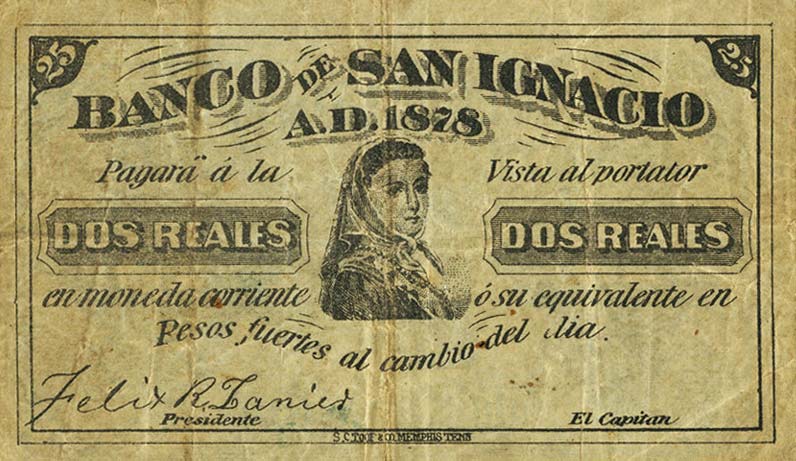 Front of Mexico pS415: 2 Reales from 1878