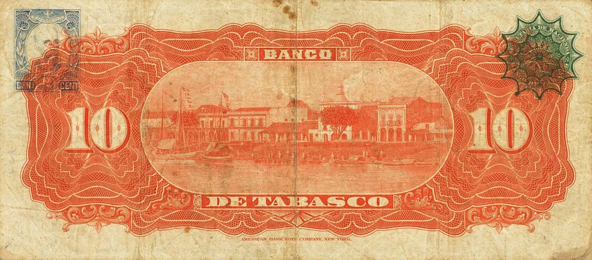 Back of Mexico pS425a: 10 Pesos from 1901