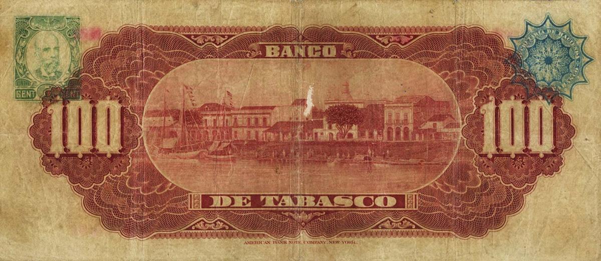 Back of Mexico pS428: 100 Pesos from 1901