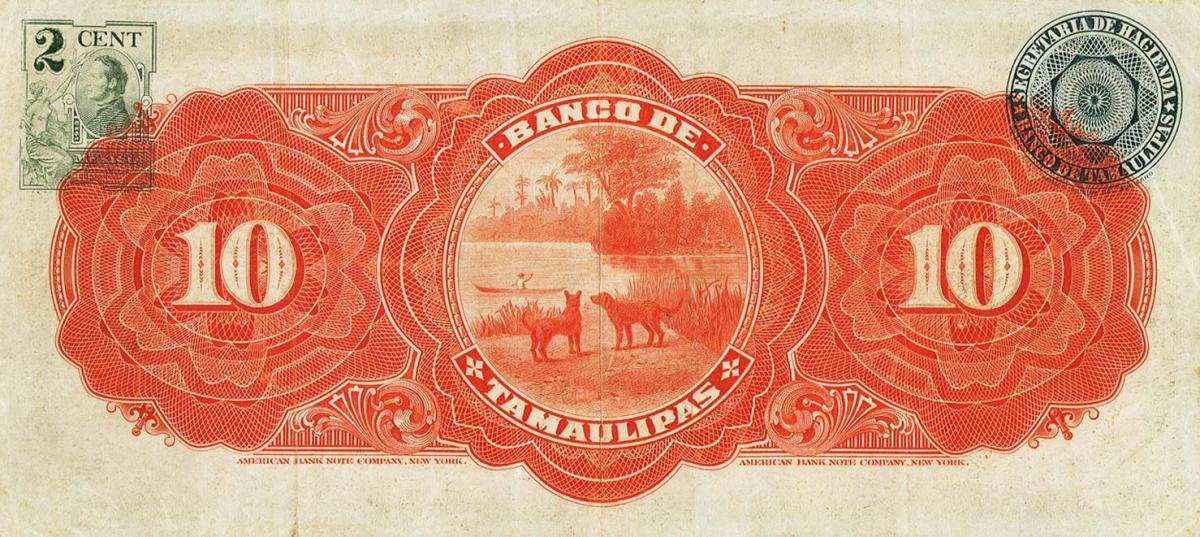 Back of Mexico pS430b: 10 Pesos from 1902