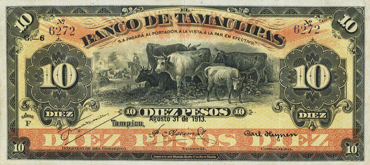 Front of Mexico pS430b: 10 Pesos from 1902