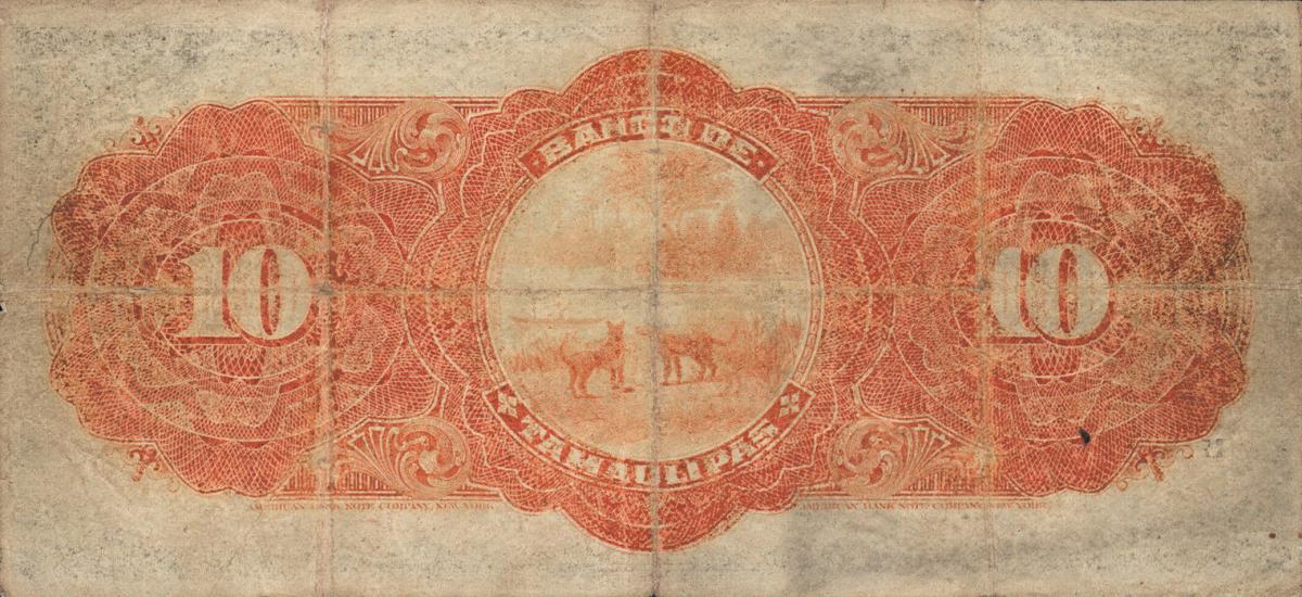 Back of Mexico pS430r: 10 Pesos from 1902