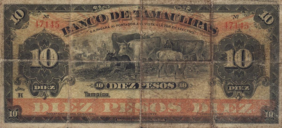 Front of Mexico pS430r: 10 Pesos from 1902