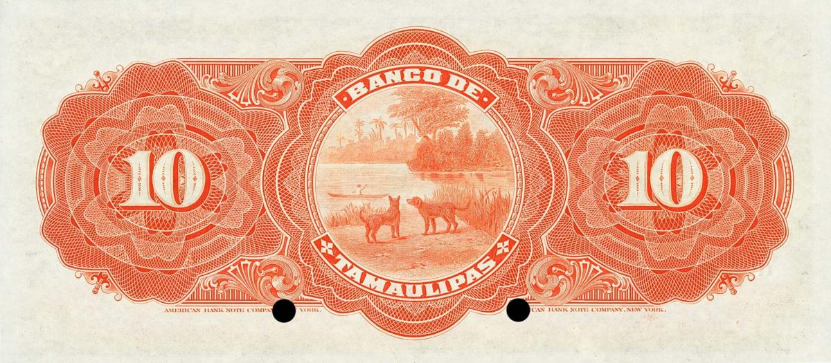 Back of Mexico pS430s5: 10 Pesos from 1902