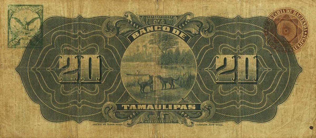 Back of Mexico pS431a: 20 Pesos from 1902