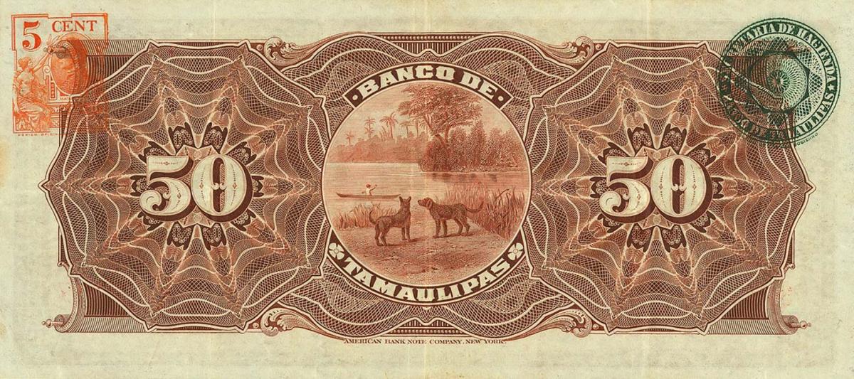 Back of Mexico pS432b: 50 Pesos from 1902