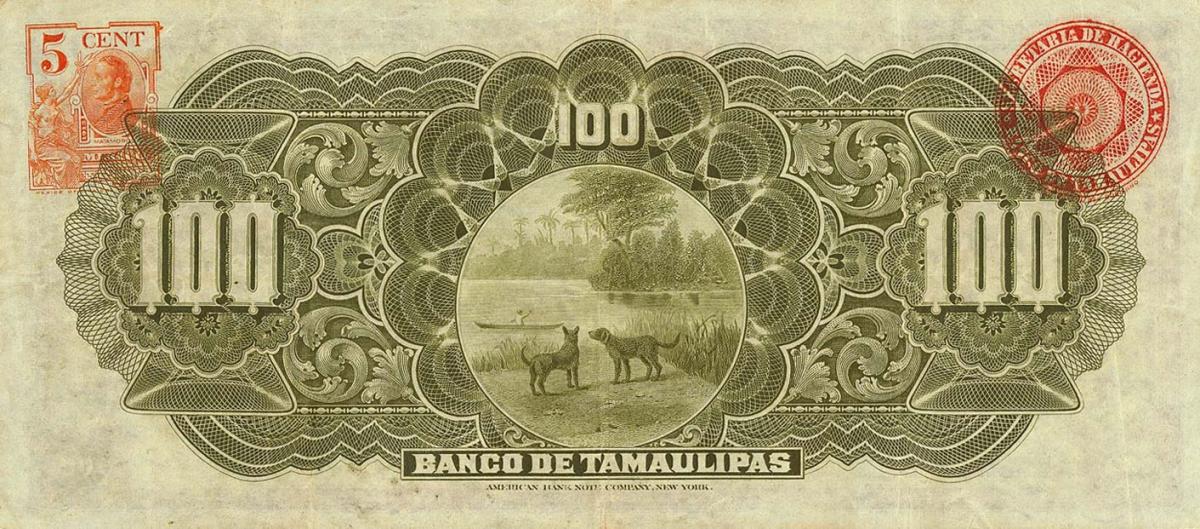 Back of Mexico pS433c: 100 Pesos from 1902