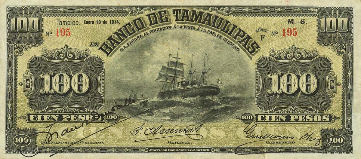 Front of Mexico pS433c: 100 Pesos from 1902