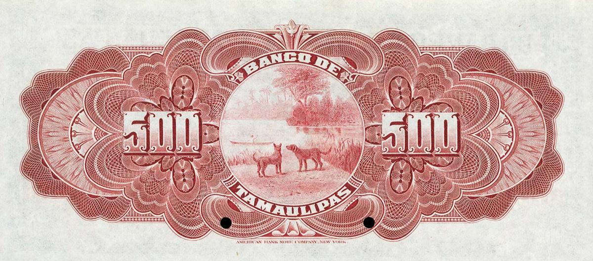 Back of Mexico pS434s3: 500 Pesos from 1902