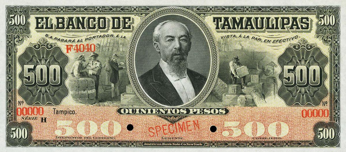 Front of Mexico pS434s3: 500 Pesos from 1902