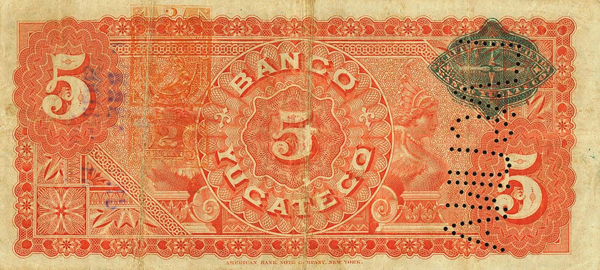 Back of Mexico pS458c: 5 Pesos from 1901