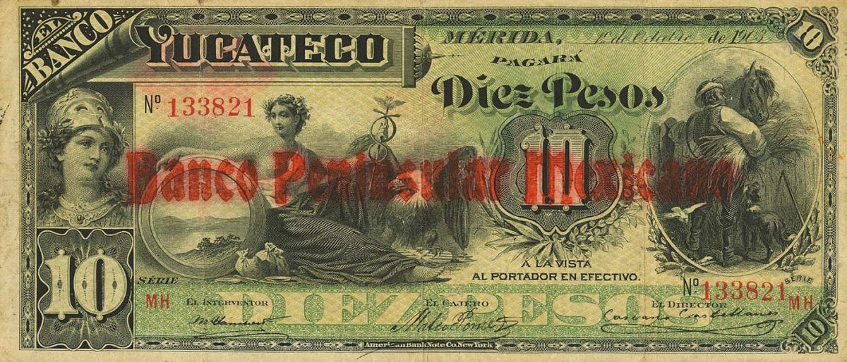 Front of Mexico pS459e: 10 Pesos from 1897