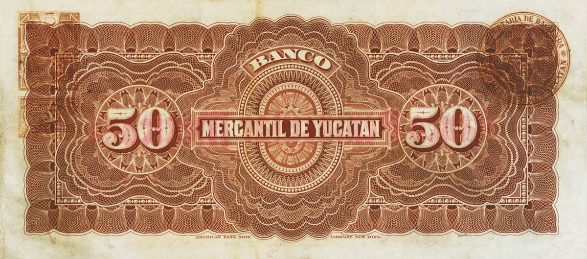 Back of Mexico pS461: 50 Pesos from 1898