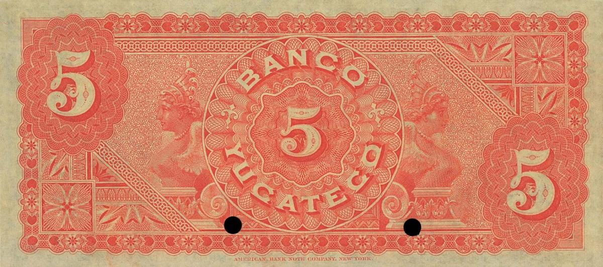 Back of Mexico pS467s4: 5 Pesos from 1890