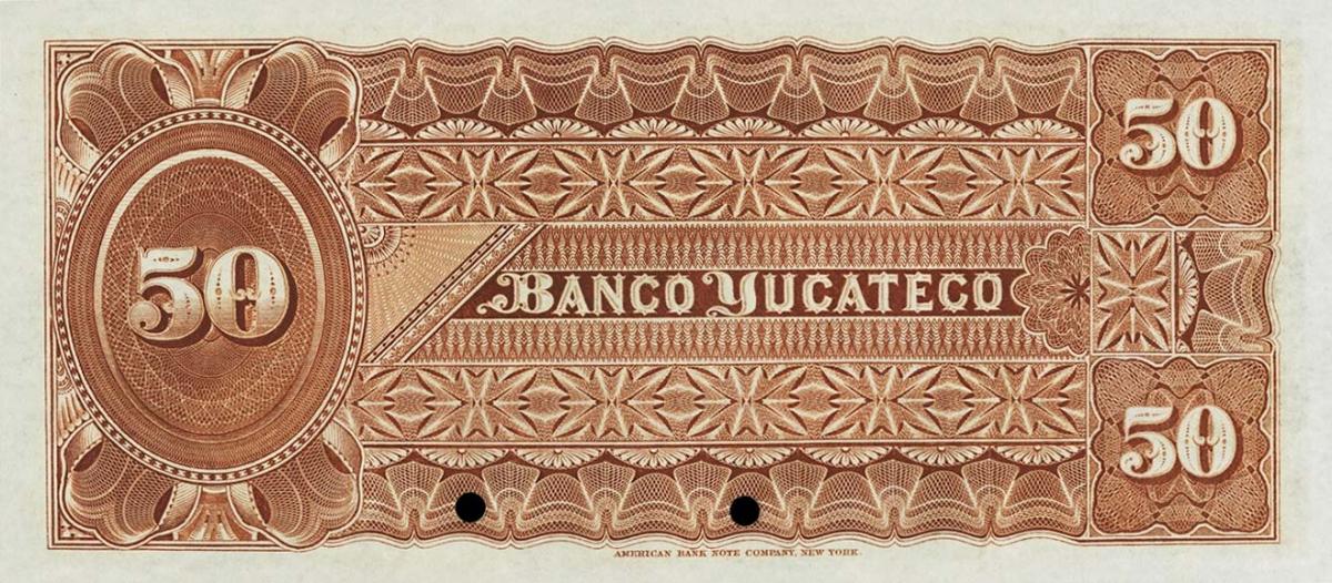 Back of Mexico pS470s5: 50 Pesos from 1890