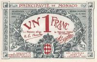 p5r from Monaco: 1 Franc from 1920