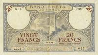 p12 from Morocco: 20 Francs from 1920