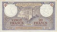 p18a from Morocco: 20 Francs from 1929