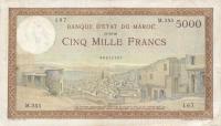 p23c from Morocco: 5000 Francs from 1945