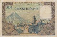 p49a from Morocco: 5000 Francs from 1953