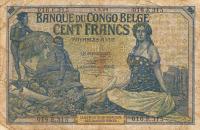 p11f from Belgian Congo: 100 Francs from 1929
