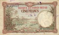 p8e from Belgian Congo: 5 Francs from 1929