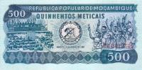 p127 from Mozambique: 500 Meticas from 1980