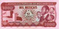 p128 from Mozambique: 1000 Meticas from 1980