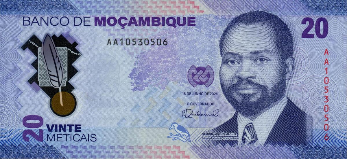 Front of Mozambique p155: 20 Meticais from 2024