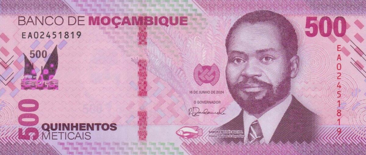 Front of Mozambique p159: 500 Meticais from 2024