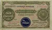 p55 from Mozambique: 50 Centavos from 1914
