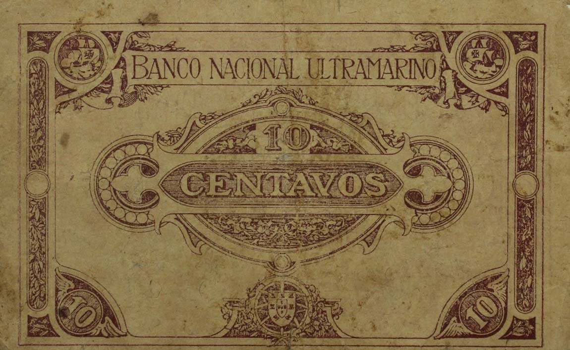 Back of Mozambique p62: 10 Centavos from 1920