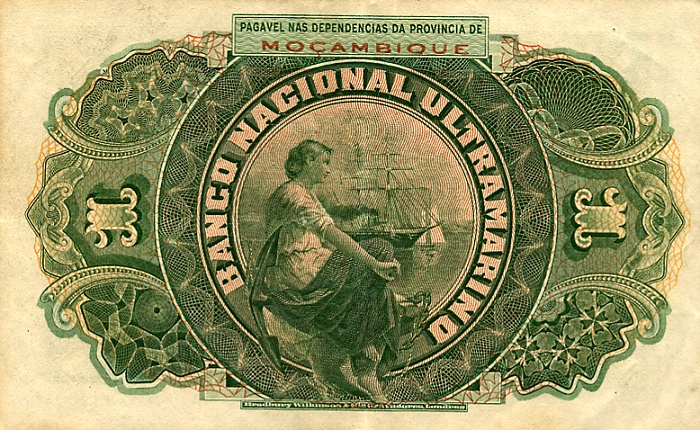 Back of Mozambique p66b: 1 Escudo from 1921