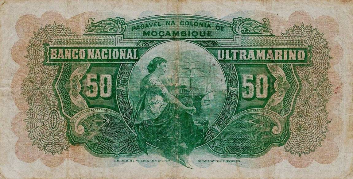 Back of Mozambique p75a: 50 Escudos from 1938