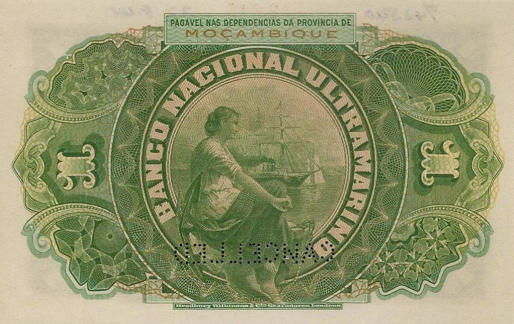 Back of Mozambique p81s: 1 Escudo from 1941