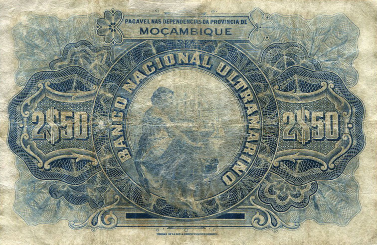 Back of Mozambique p82a: 2.5 Escudos from 1941