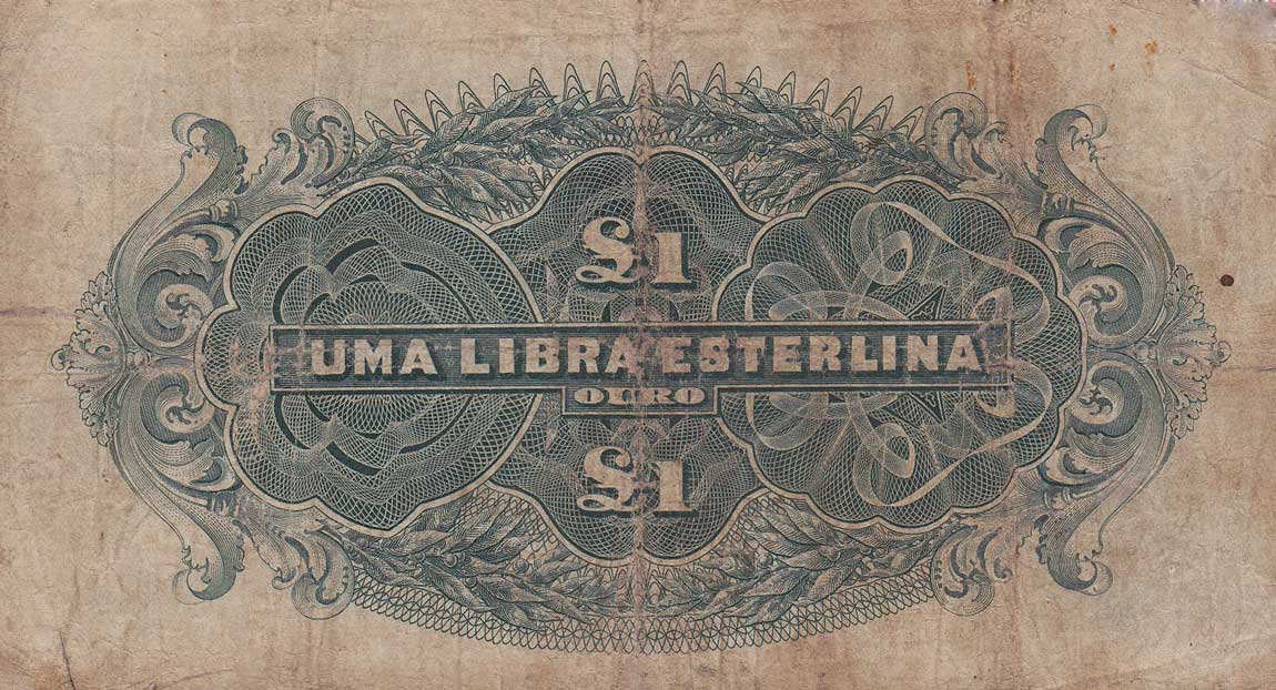 Back of Mozambique pR24a: 1 Libra from 1930