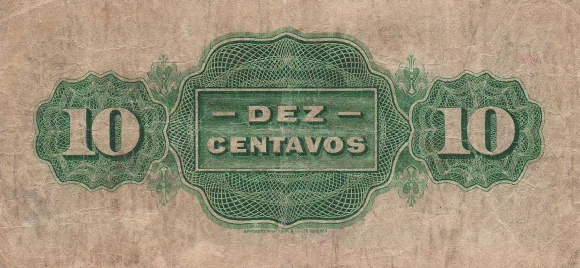Back of Mozambique pR25: 10 Centavos from 1931