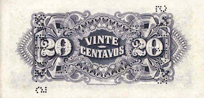 Back of Mozambique pR29: 20 Centavos from 1933