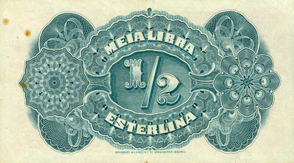 Back of Mozambique pR30a: 0.5 Libra from 1934