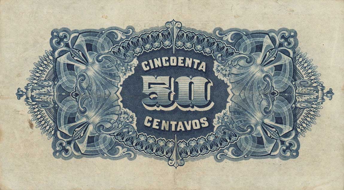 Back of Mozambique pR4a: 50 Centavos from 1919