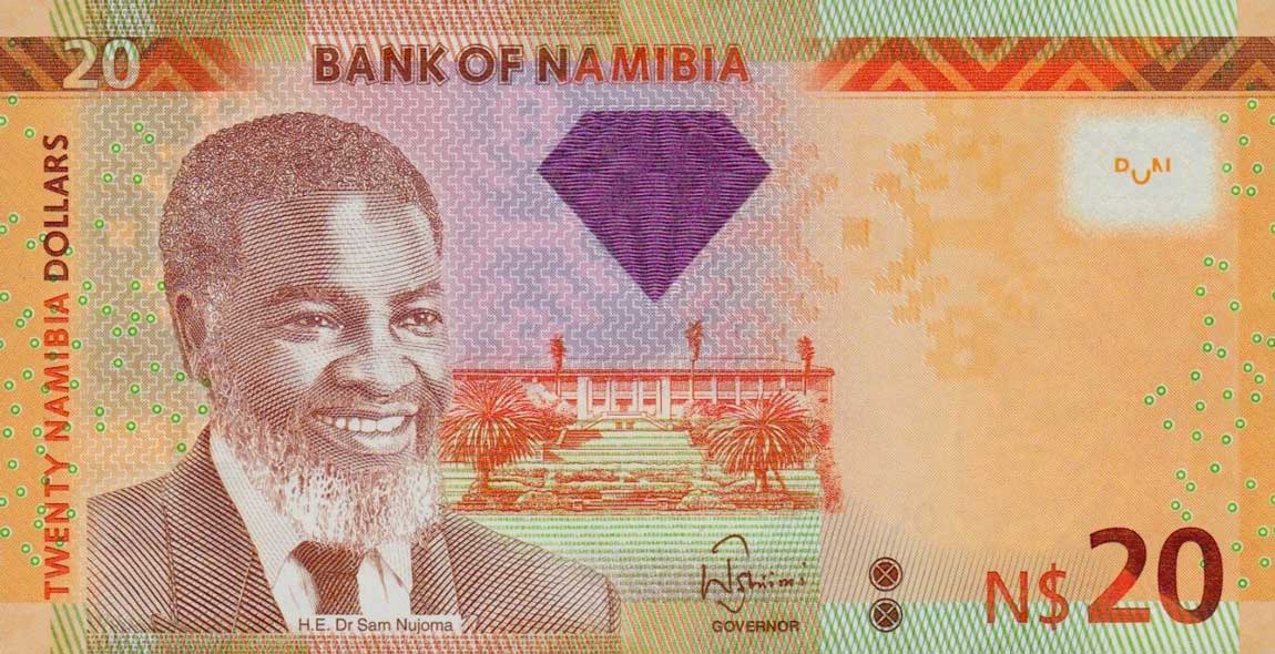 Front of Namibia p12a: 20 Namibia Dollars from 2011