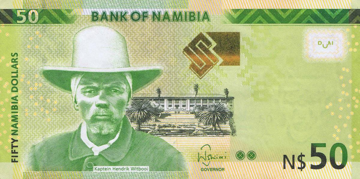 Front of Namibia p13b: 50 Namibia Dollars from 2016